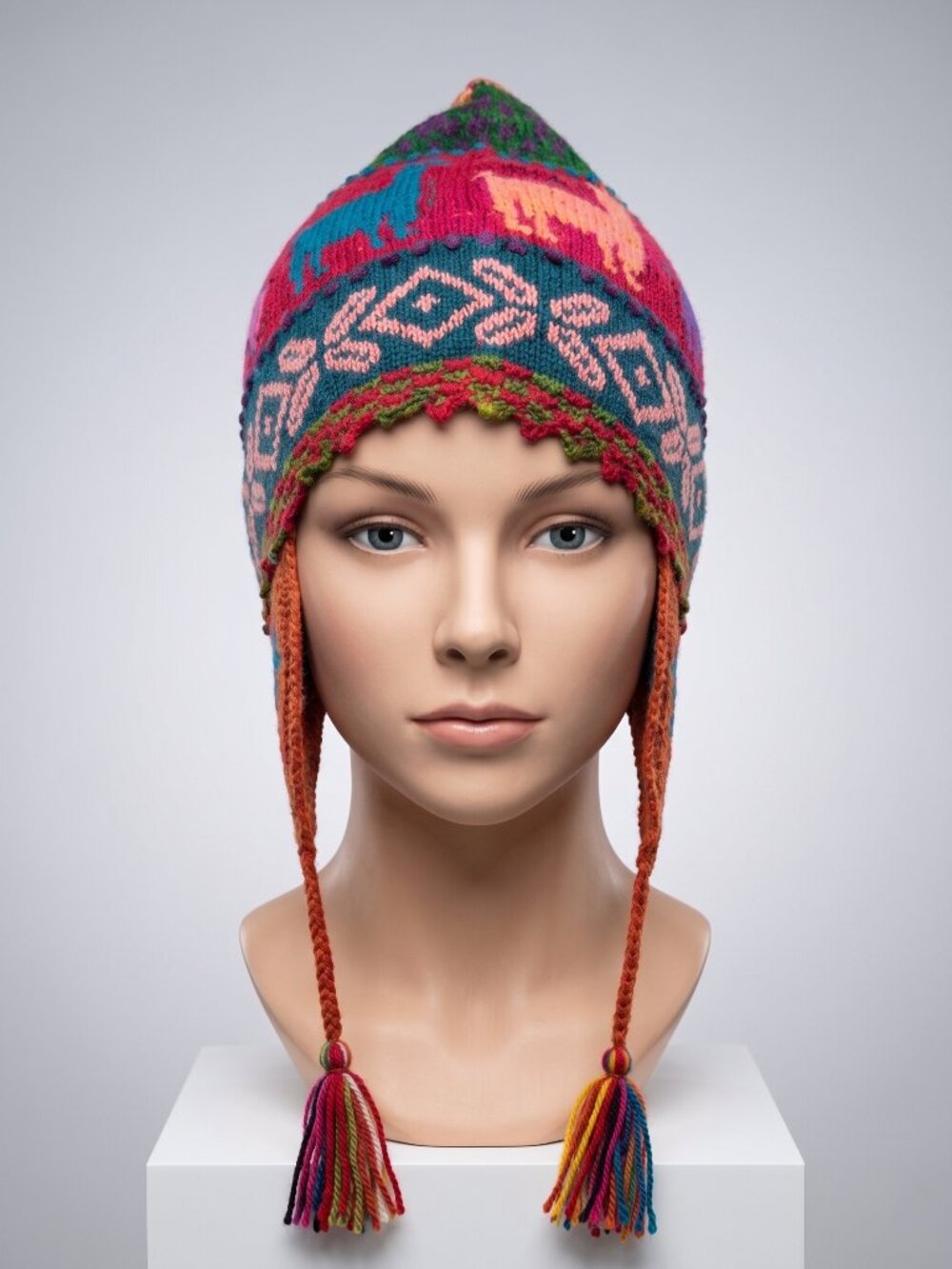 Andean Sheep's Wool Chullo – Warm Winter Beanie Hat